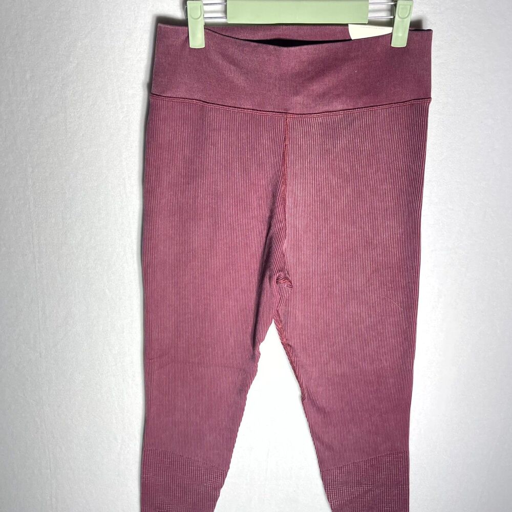 NWT Offline by aerie Ribbed Offline 7/8 Hi-Rise Leggings Dark Red Size XXL - Picture 6 of 13